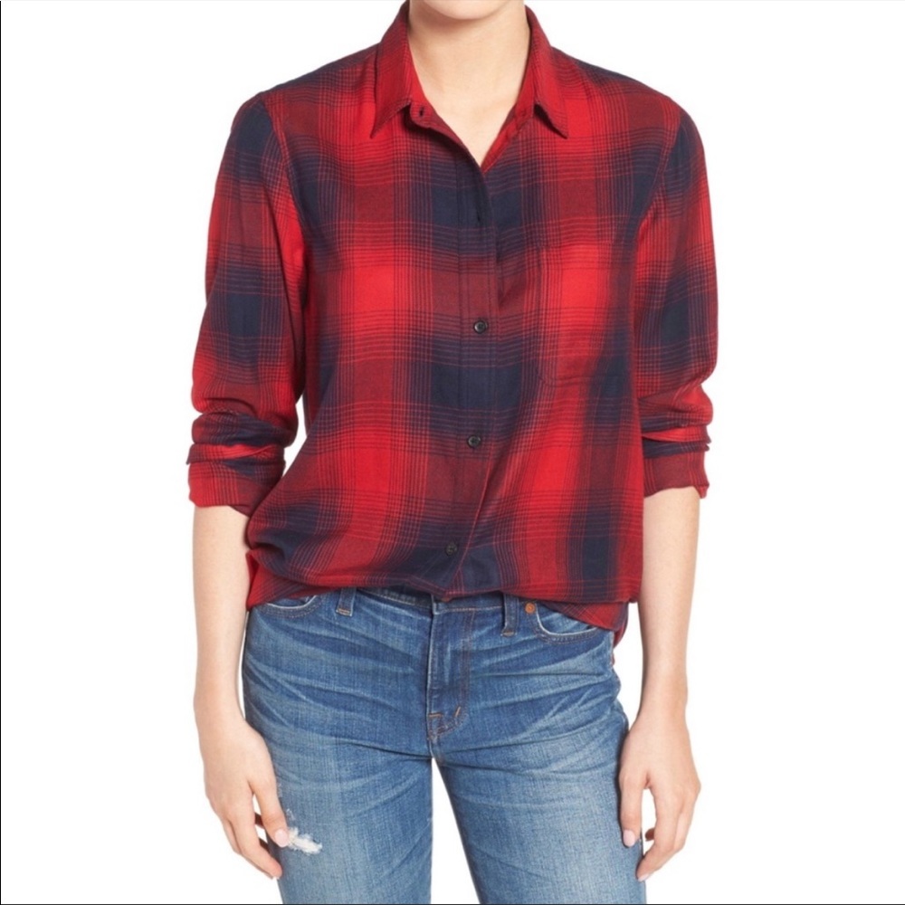 Madewell Ex Boyfriend Plaid Shirt